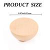 Diameter 12-25MM Half Wooden Beads Unfinished Natural Half Round Wood Balls Beads for DIY Paint Woodworking Christmas Decor