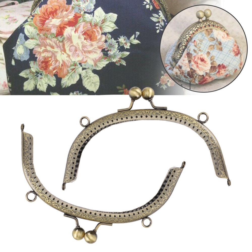 2pcs Half Round Frame Purse Frame Clasp 16.5cm/6.49in Kiss Clasp Lock Arch Frame Lock For DIY Craft