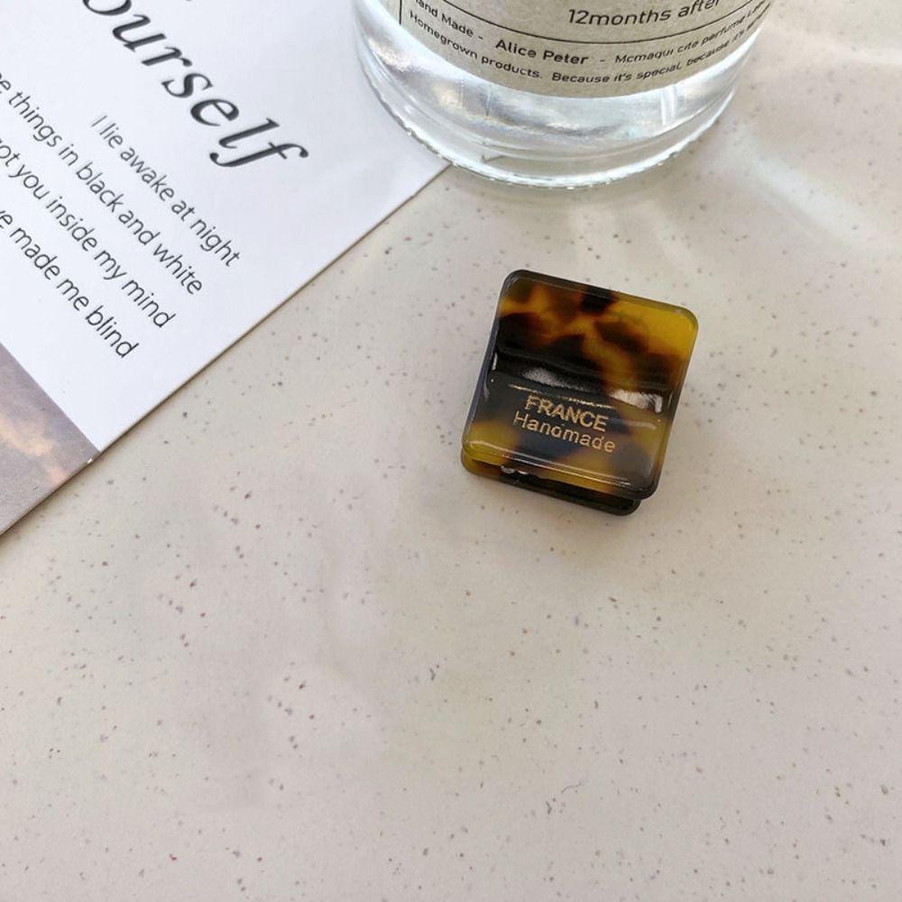 Hair Grab Clip Acetate Hair Clips Square Mini Hair Claw Retro   Daily