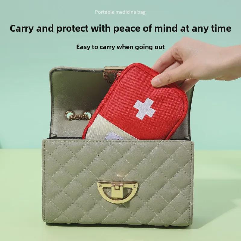Корейская дорожная портативная сумка для хранения лекарств и предметов первой необходимости