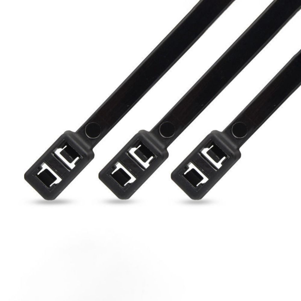 100Pcs CS Electrical Wire ties Zip Tie Double Flex Tie Band Cable Ties Fasten Loop