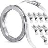 9.8 Feet 12.7mm 304 Stainless Steel Worm Clamp Hose Clamp Strap With Fasteners Adjustable Diy Pipe Hose Clamp Air Ducting Clamp