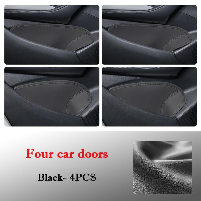 Для BYD Sea Lion 05 DM-i 2026 2026 Автомобильные Дверные Слоты Хранения Бочка Кожаный Коврик для Дверного Паза Защитная Накладка Аксессуары для Интерьера