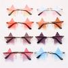 Cute Pentagram Eyewear for Women & Men Sun Glasses Party Glasses Rimless Sunglasses Star Shape