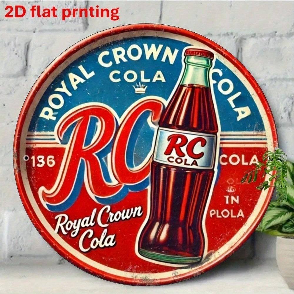 Винтажная металлическая жестяная вывеска Crown Cola Настенное искусство Для декора бара, кафе, гаража