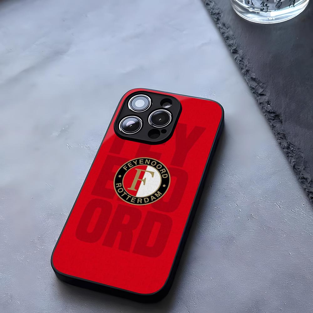 Чехол для телефона футбольного клуба F-FeyenoordS Закаленное стекло Для IPhone 17 13 14 16 12 15 11 Pro Max Plus Mini X XR SE2020 Coque