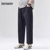 MARK FAIRWHALE Men's Ice Silk Loose Straight Cropped Casual Pants