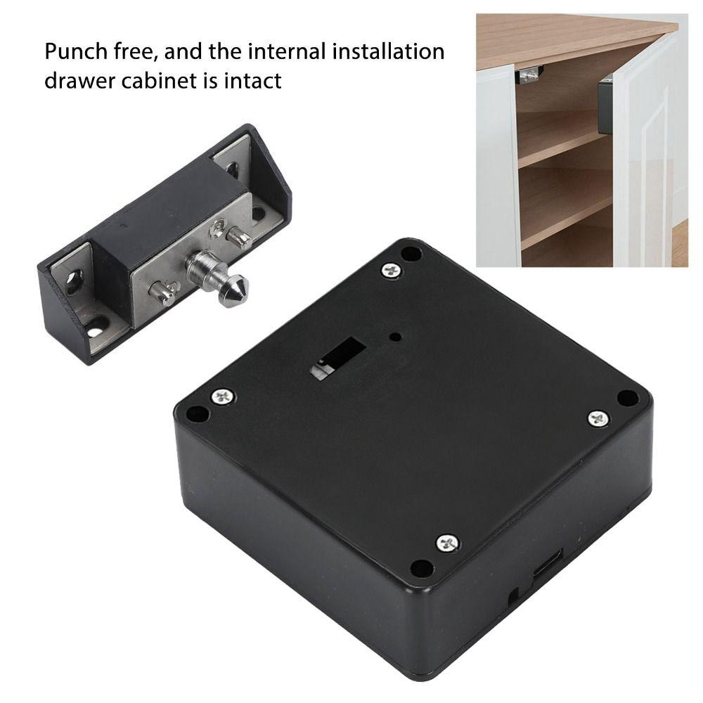 Invisible Electronic Cabinet Lock ABS Smart Cabinet Lock Safety Drawer Lock Pantry