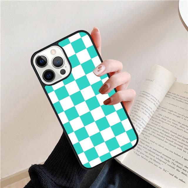 Клетчатый чехол для телефона iPhone 17 Air 15 16 Cover 14 11 13 Pro Max 12 Plus Max Cover Coque
