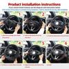 Artificial Leather Three-dimensional Embossed-car without Inner Ring Steering Wheel Cover Auto Parts for 14.5-15 Inches