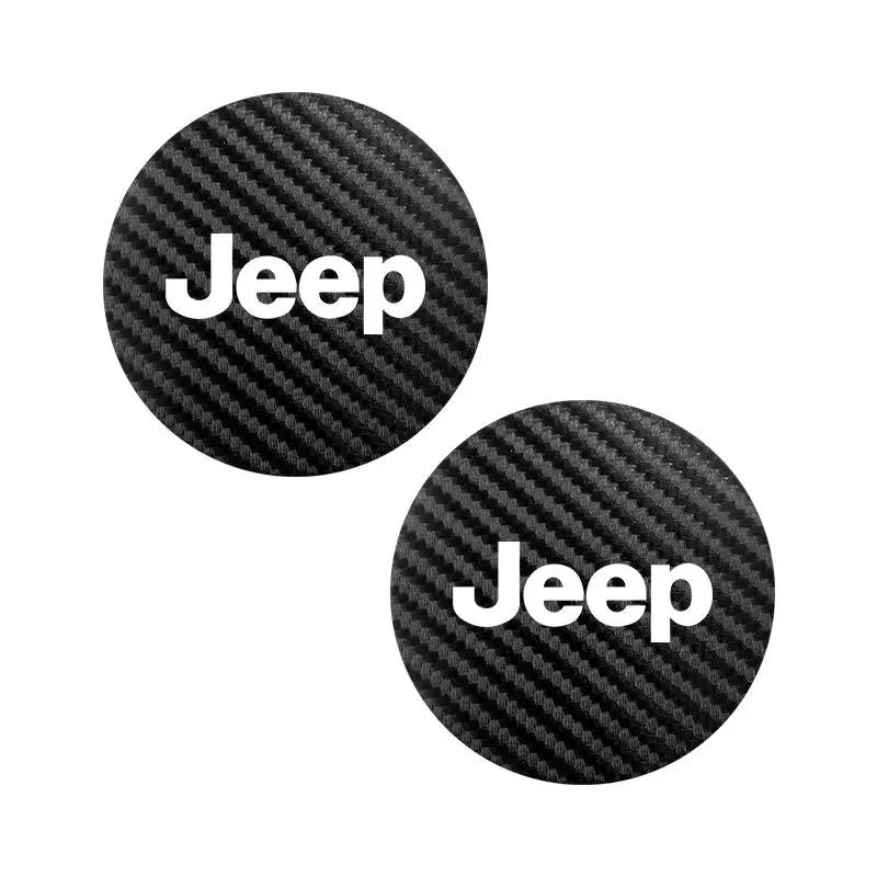 Для Jeep 2 шт. Кожаная подставка под стакан Антишумная Подушка-подставка под стакан для воды Для Jeep Renegade Compass Grand Cherokee Wrangler Patriot Rubi
