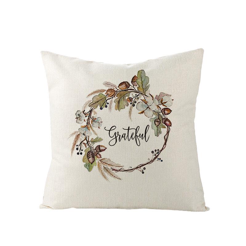 Home Thanksgiving Pumpkin Polyester Pillow Cover Home Sofa Pillow Cushion Cover