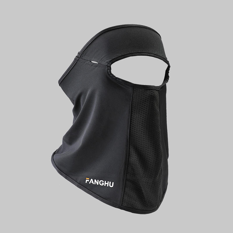 Facial Gini Summer Sports Cycling Scarves Mask Neck Protection Anti-uv UPF50+ Ice Silk Sunscreen Mask Face Veil with Eyeglass Hole Solid Color
