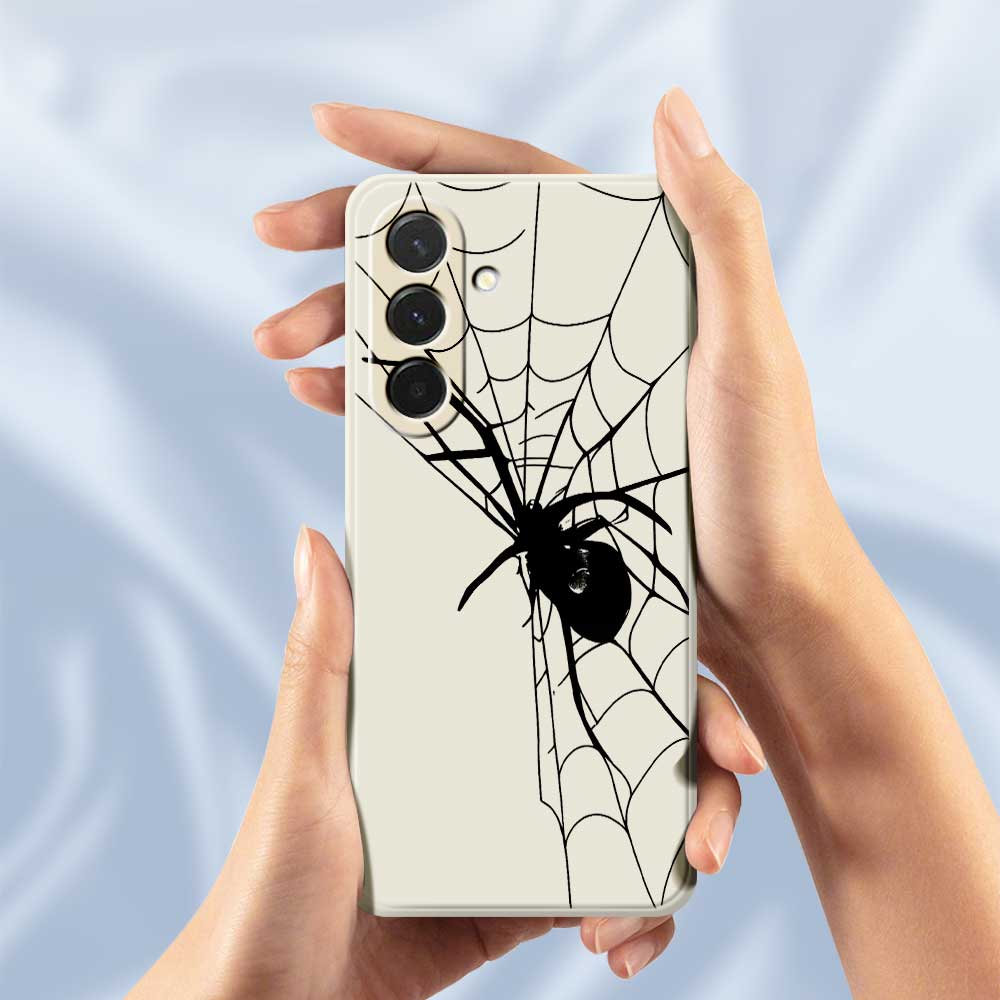 For Samsung Galaxy A36 5G Case Spider Pattern Printing Straight Edge TPU Phone Back Cover