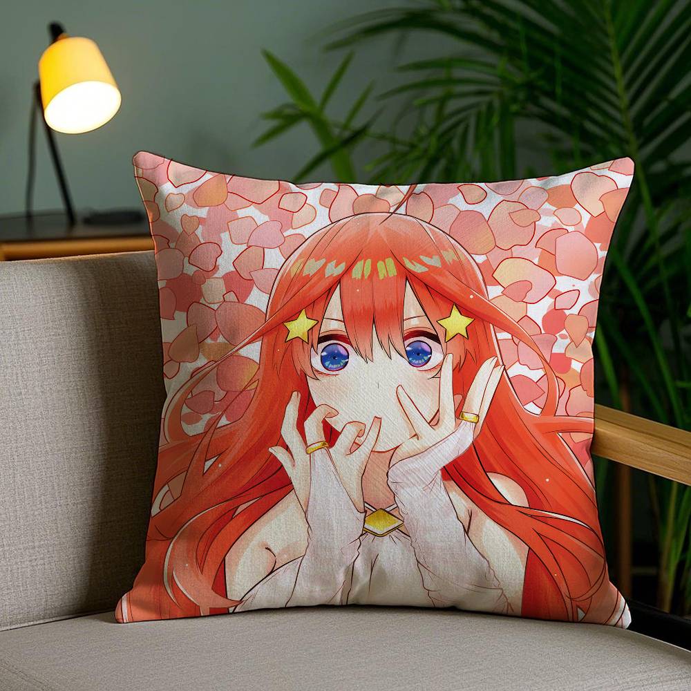Наволочка The Q-Quintessential Quintuplets Диванная Короткий Плюш Двусторонняя HD Печать Комната Домашний Офис Подарок Чехол на Подушку