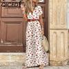 Stylish Boho V-neck Floral Dress