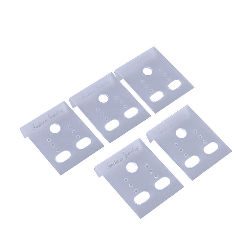 100X Clear Professional Type Plastic Earring Ear Studs Holder Display Hang Cards,