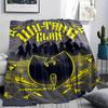1 шт. Фланелевое одеяло с принтом Wu-Tang Clan, Высокое качество, Для всех сезонов, Декор для дома, Тепло и уют, Идеально для рождественских подарков