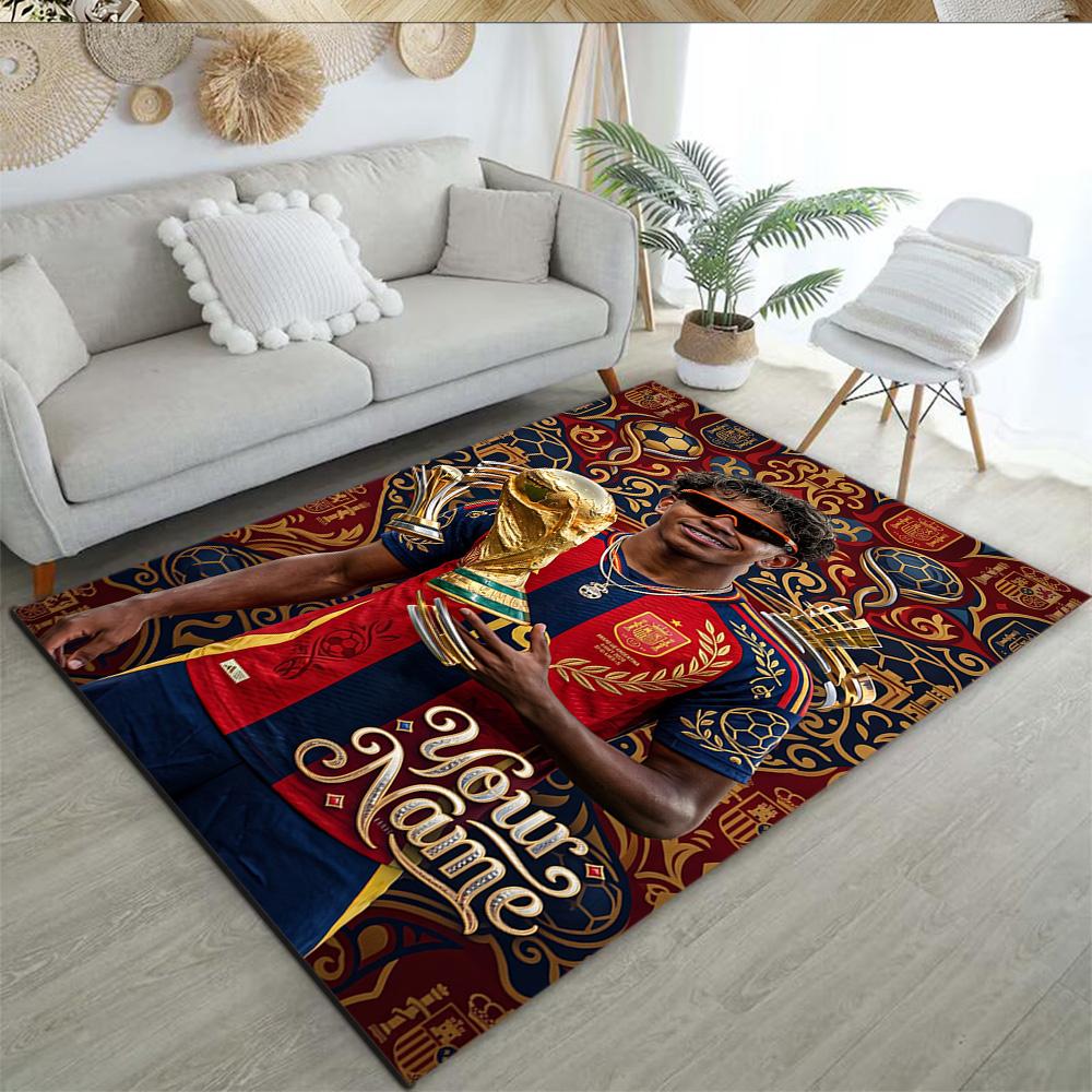 Lamin Yamal Customize Your Name Carpet Design For Outdoor Study Room Kitchen Hallway Antislip Carpet Decorate Offices Gift For Festivals