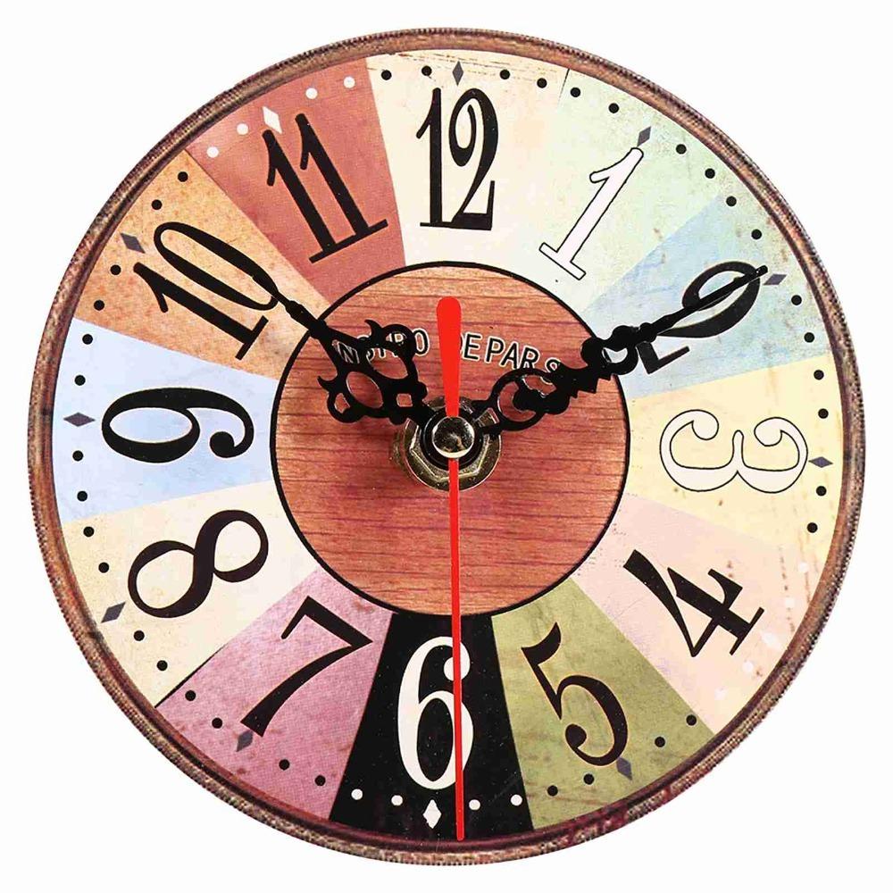 Quartz Movement Wall Clock Battery Operated Home Office Clock Antique Wood Wall Clock Living Room