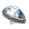 Dendrite Opal Handmade 925 Sterling Silver Jewelry Ring Size 9 V9u26