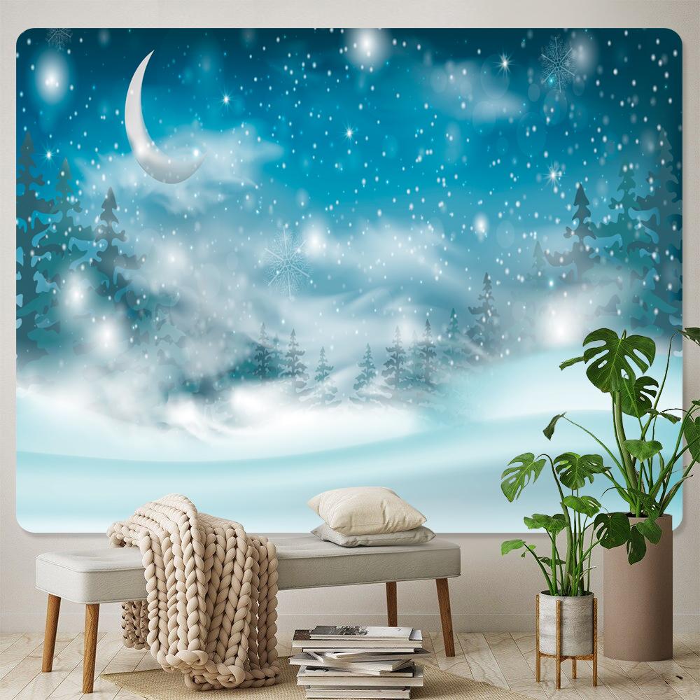 Рождественский Лось Домашний Декор Гобелен Фон Психоделическая Сцена Богемная Комната Настенный Гобелен