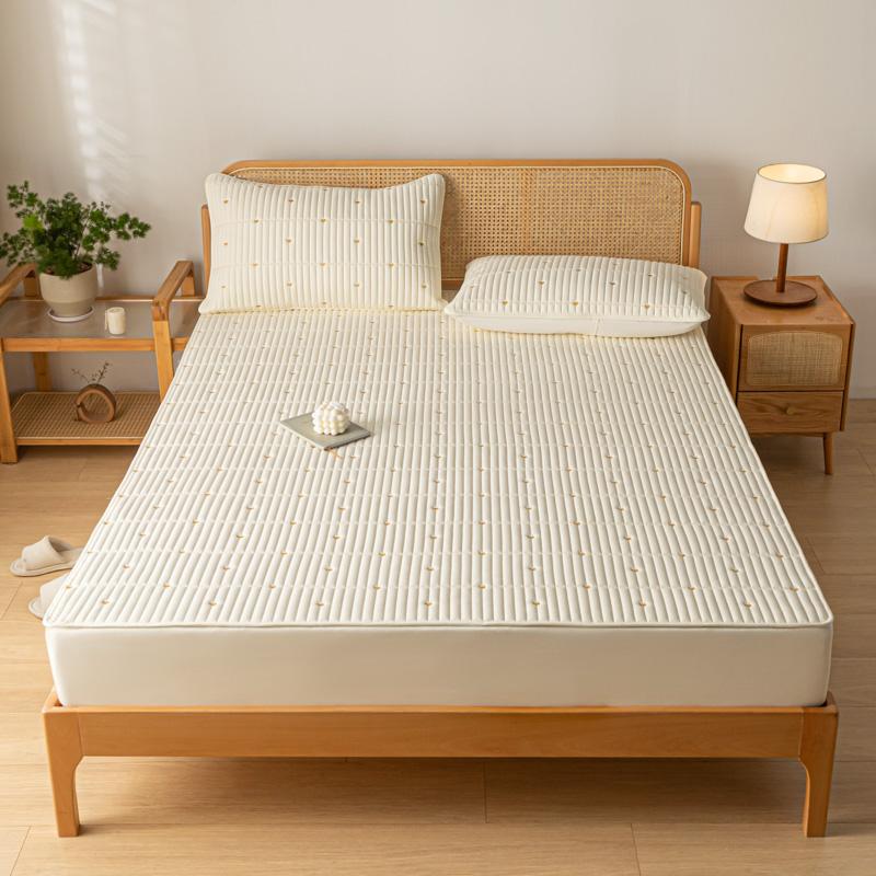 1 шт., утолщенная стеганая простыня для двуспальной кровати, однотонное хлопковое покрывало с защитой от клещей, Fundas de colchón King, наматрасник 180