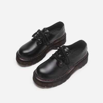 Маленькие кожаные туфли женские 3-дырочные туфли для униформы из натуральной кожи 1461 платформа ботинки Мартин из кожи
