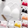 Women Solid Color Bra Triangle Cup Thin Straps Wrapping Chest Front Buckle Wireless Ribbed