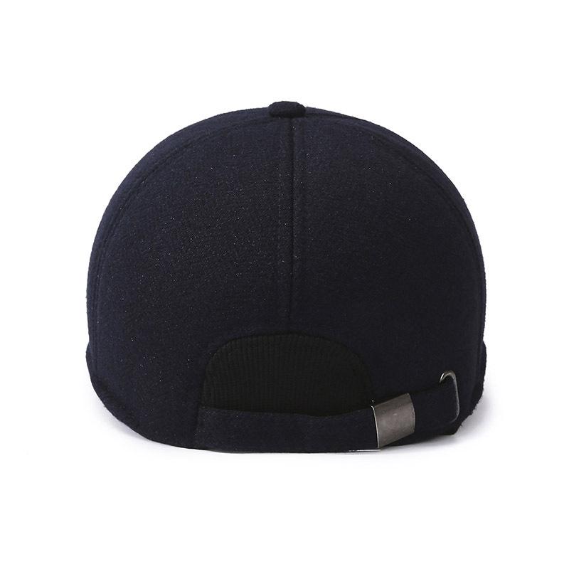 Бейсболка для мужчин среднего и пожилого возраста, теплая кепка для защиты ушей на осень и зиму, бархатная толстая кепка для пожилых людей, шерстяная кепка с козырьком