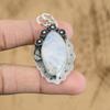 Natural Rainbow Moonstone Gemstone Jewelry 925 Sterling Silver Pendant For Women