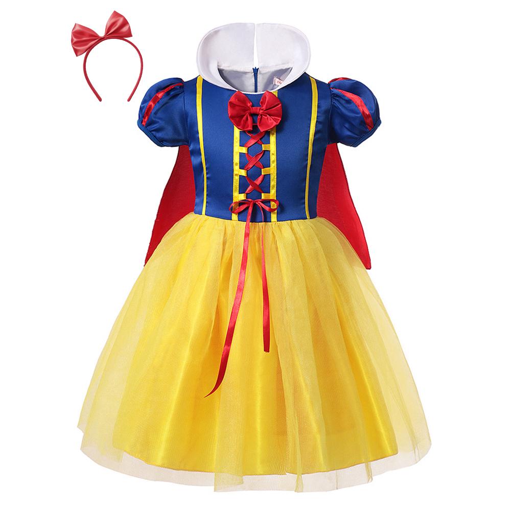 Kids Princess Costume Girls Elsa Anna Dress Carnival Cosplay Snow White Aurora Moana Rapunzel Mermaid Belle Party Outfits