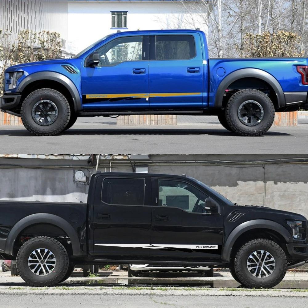 2 шт. Автомобильные боковые наклейки Виниловая пленка Стайлинг для Ford Raptor F150 F250 F350 F450 F550 F650 F750 Ranger Пикап Авто Тюнинг Аксессуары