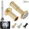 Solid Brass 2pcs 16mm Door Peephole 200 Degree HD Optical Glass Lens Includes Tungsten Steel Drill Bit Heavy Duty Universal for 40-60mm Thickness