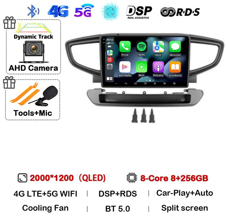 Android 14 Carplay Car Radio For Hyundai Ioniq 2016-2025 Multimedia Video Player Navigation GPS 2din 2 Din Dvd 360 Camera Stereo