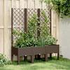 VidaXL Planter with Trellis, Raised Bed, Flower Box, Plant Pot, Flower Box Garden Patio Terrace Outdoor, 367930
