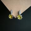 Серебряные серьги с цитрином nano 3.142ct (2190035)