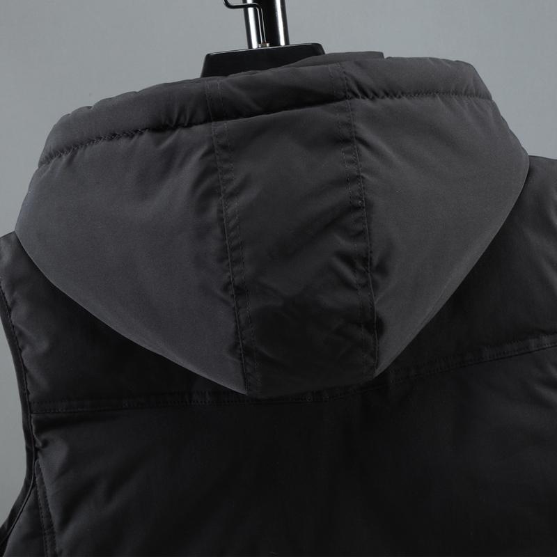 Плюс размер L-7XL зимняя мужская куртка без рукавов с капюшоном повседневный толстый теплый жилет для верхней одежды