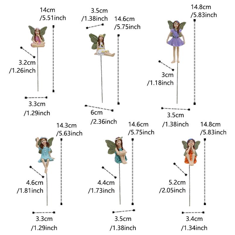 Украшения из цветочной фей из смолы Cross-Border - Креативное украшение ландшафта сада Газонные столбы