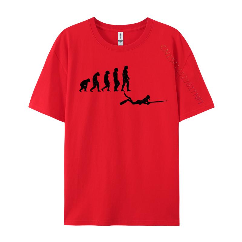 Spear Fishing Evolution Spearfishing Funny Fisherman Cheap Soccer Heartbeat Normal T-Shirt Adult Tops Shirts Normal Tee-Shirt