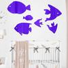Ocean Fish Mirror Wall Stickers: Decorative Self-Adhesive for Living Room, Bedroom, Kids' Room, Kindergarten, or Bathroom Tiles