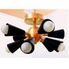 Matte Black 10 Arms Flush Mount Industrial Sputnik Chandelier Light Fixture For Modern House