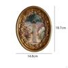 Овальная фоторамка из смолы 14,8x18,7 см, старомодная ручная работа, ретро-стиль, фотогалерея, искусство для дома