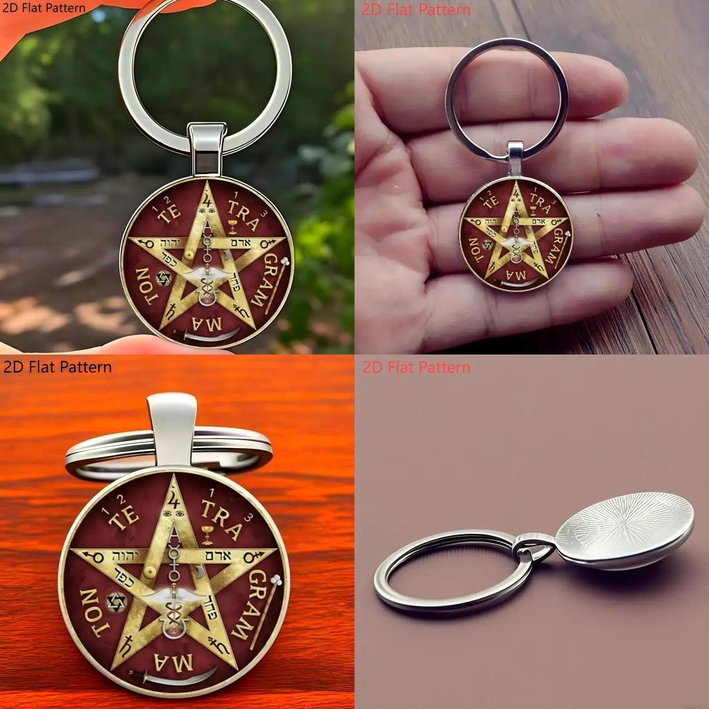 Five Pointed Star Pendant Keychain With Elegant Chinese Style For Festive Occasions And Promotions
