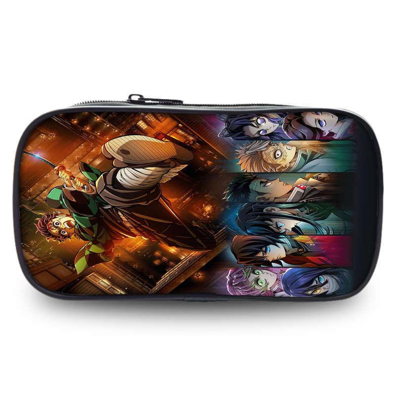 Канцелярский органайзер Demon Slayer Kimetsu No Yaiba с вместительным дизайном для школы и в качестве подарка