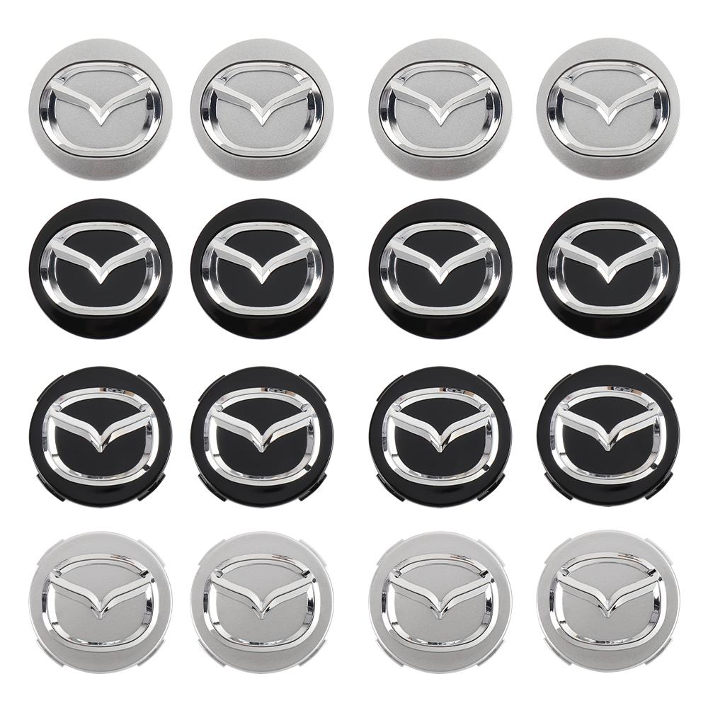 4PCS 56mm Car Wheel Hub Center Cover Replacement For Mazda 2 3 5 6 7 323 626 RX7 RX8 MX3 CX3 CX5 Axela Atenza Skyactiv Angksela