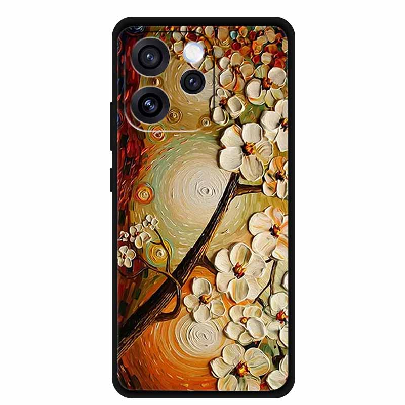Чехол для телефона Oppo Reno15 Мягкий силиконовый чехол из ТПУ для OPPO PLW110 6,32" Черный чехол для Oppo Reno 15 5G Модный крутой корпус