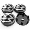 VW 4Pcs 55mm 56mm 60mm 65mm Car Wheel Center Hub Cap Volkswagen Golf GTI R-Line R Polo T5 Passat Rim Cover Stickers Accessories