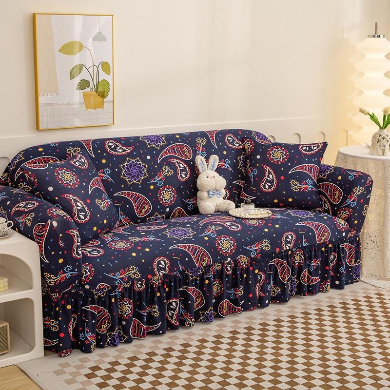 3 Pcs Set Stretch Floral Couch Cover Sofa Covers Furniture Protector for Dogs Corner Sofa Skirt 1/2/3/4 Seater Sofa Slipcovers