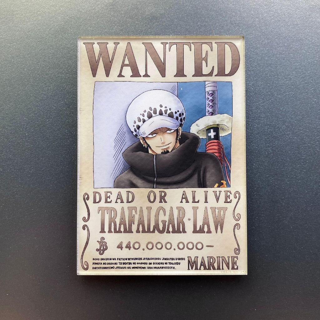 Creative One Piece Wanted Poster Magnet - Anime Cartoon Fridge Decor & Message Sticker